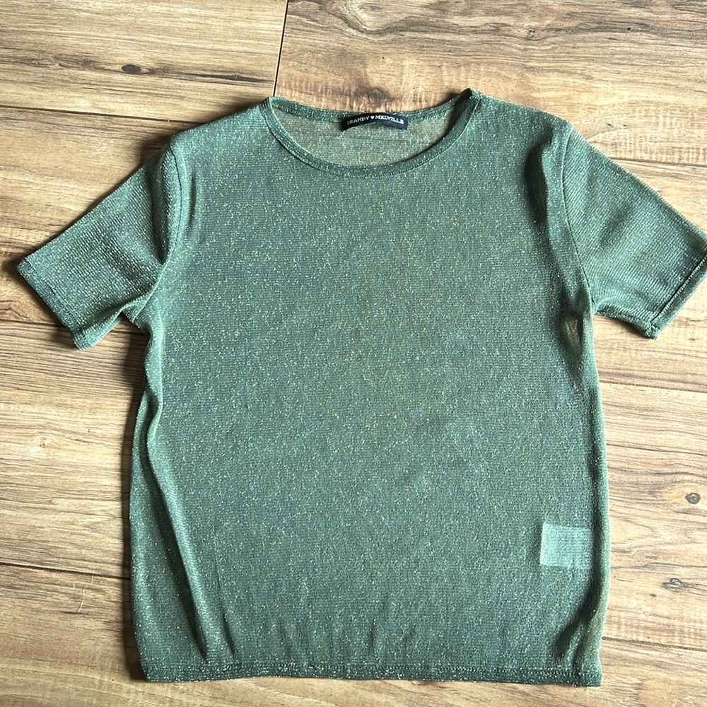 Brandy Melville sheer glitter top